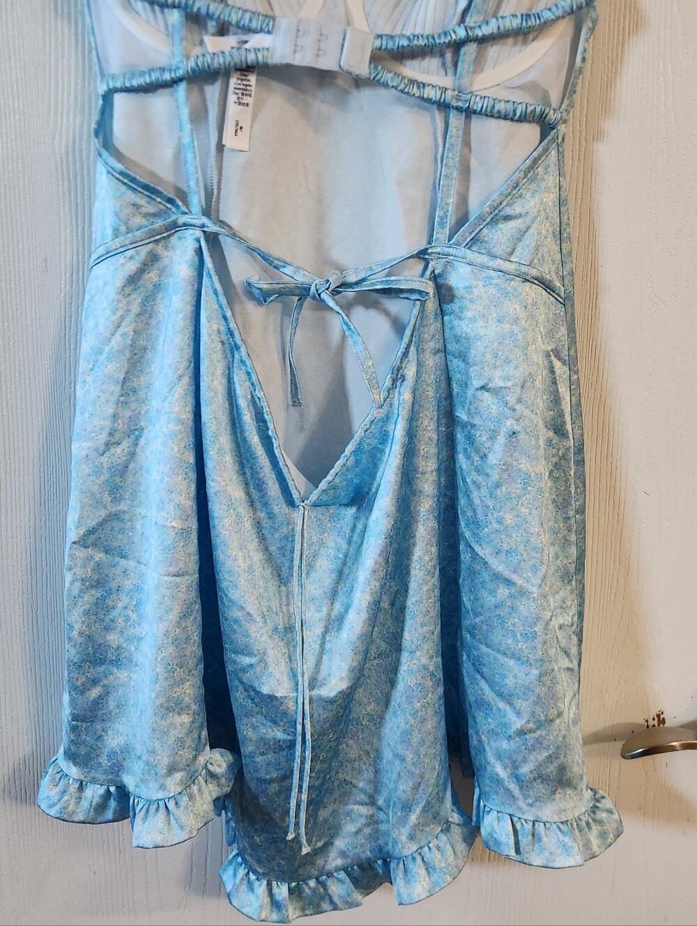 For Love & Lemons Pastel Blue Daisy Slip Dress - Picture 9 of 14